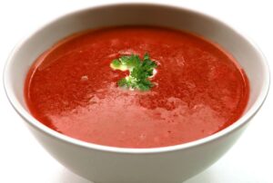 Supa de rosii cu galuste de branza