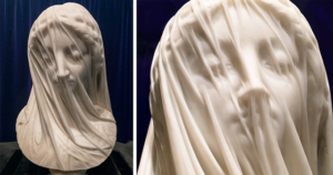 „Fecioara cu Voal” poate cea mai frumoasă sculptură din toate timpurile, o capodoperă copleșitoare, ce îi aparține lui Giovanni Strazza